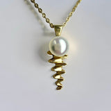 Cultured Broome Pearl 9ct Gold Staircase Big Moon Rising