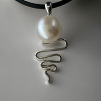 Eco Beach Staircase to the Moon Silver Pearl Pendant