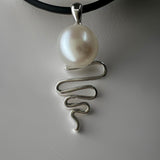 Eco Beach Staircase to the Moon Silver Pearl Pendant