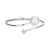 Broome Pearl Sterling Silver Cubic Zirconia Bangle