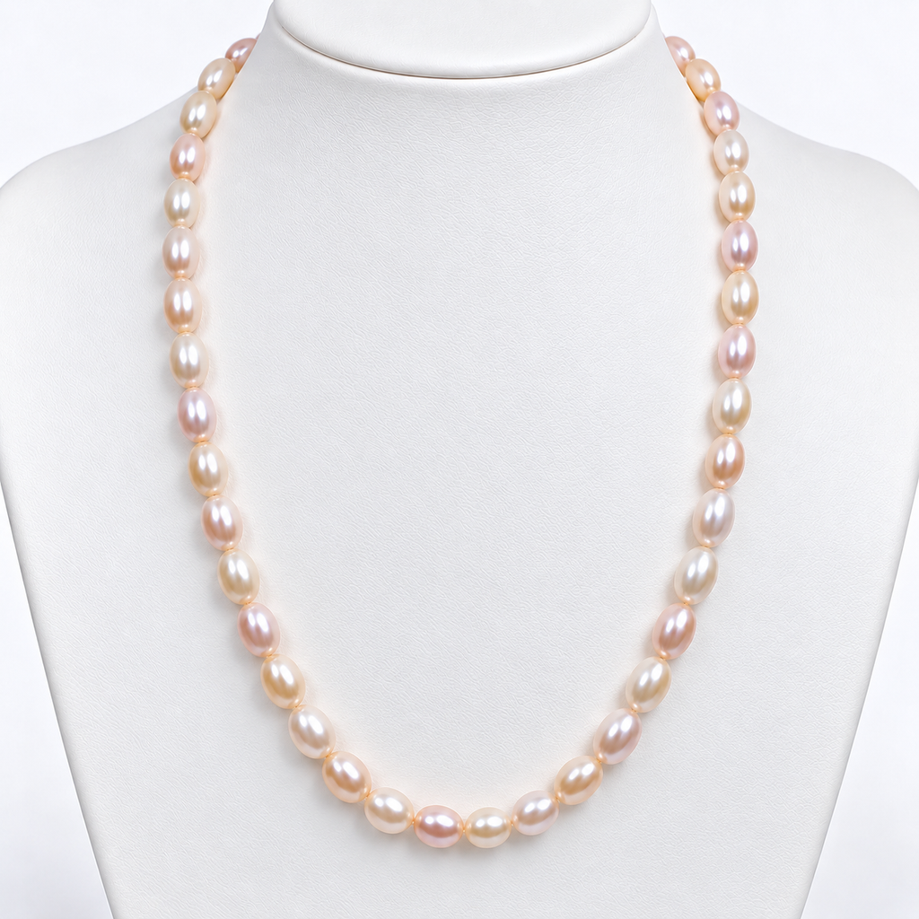 Cultured Freshwater Pink and White Pearl Strand