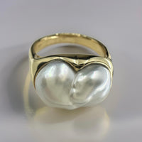 Spectacular Broome Keshi 9ct Gold Ring