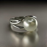 Broome Pearl Twist Band Sterling Silver Ring