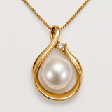 South Sea Pearl Fancy Swirl Diamond Pendant