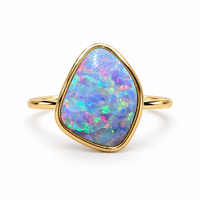 Australian Opal Gold Ring