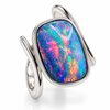 Australian Opal Coober Pedy Sterling Silver Ring