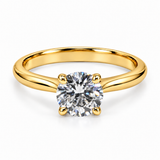 Lab Diamond Ring Brilliant Round 14ct Yellow Gold