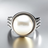 Freshwater Pearl Neap Tide Silver Ring