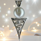Freshwater Pearl Roebuck Bay Zirconia 925 Silver Pendant