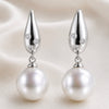 Broome Pearl Diamond 18ct White Gold Leaf Hook Earrings