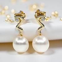 Windjana Gorge Staircase Zirconia Gold Earrings