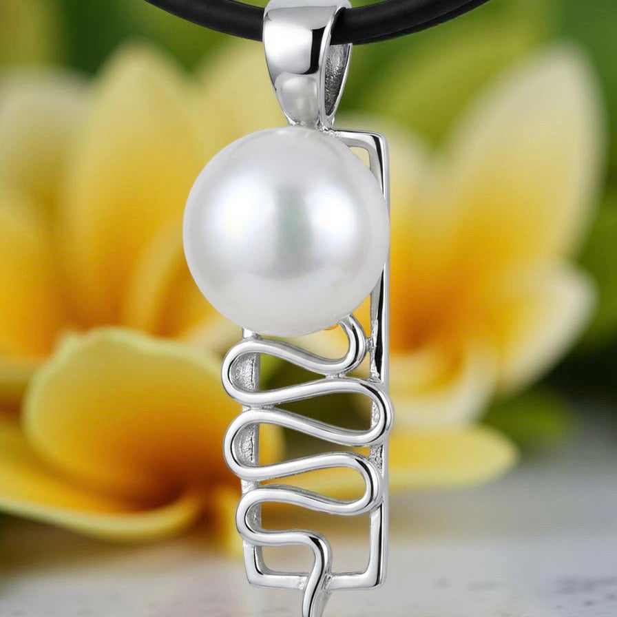 Cultured Freshwater Pearl Silver 925 Cape Leveque Staircase Pendant