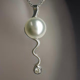 Broome Pearl Mitchell Falls Diamond 18ct White Gold Pendant