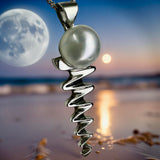 Broome Pearl Sterling Silver Big Moon Rising Pendant