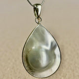 Pinctada Mabe Pearl Silver Tear Drop Pendant