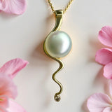 Mitchell Falls 9ct Yellow Gold Diamond Pendant