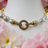 Freshwater Pearl Strand with Fancy Zirconia Clasp
