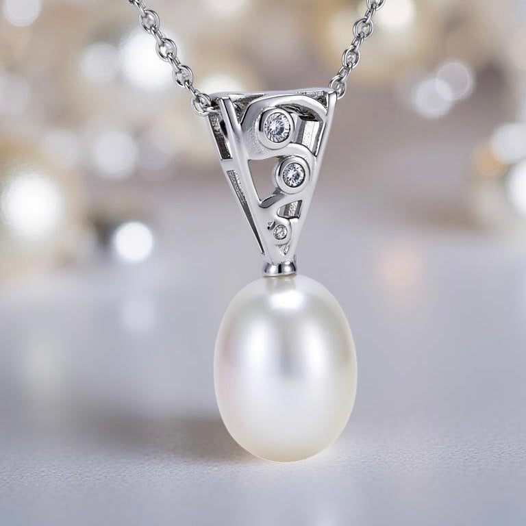 Cultured Freshwater Pearl Staircase Silver 925 Pendant Bell Gorge 