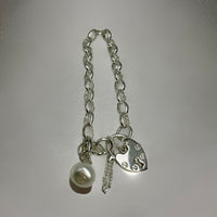 Silver Bracelet Charm Broome Pearl Locket