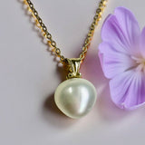 Broome Strawberry Pearl Scroll 9ct Pendant