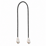 Cultured Freshwater Black Spinel Versatile Lariat Necklace