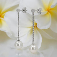 Broome Keshi Pearl 9ct Gold Hook Earrings
