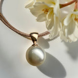 Champagne South Sea Rose Gold Pearl Pendant