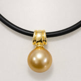 Stunning 9ct Golden Pearl Pendant Large Bail