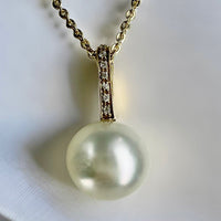 Broome Pearl 18ct Diamond Enhancer Pendant