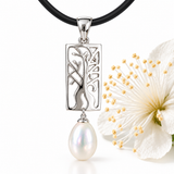 Cultured Freshwater Pearl Boab Tree Rectangular Pendant