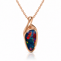 Australian Opal Freeform Rose Pendant