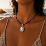 Abrolhos Island 9ct Gold Mabe Pendant