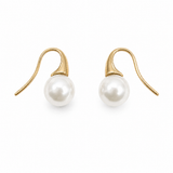 Cultured Broome Pearl 9ct Gold Hooks Earrings