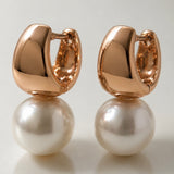 Broome Pearl 9ct Rose Gold Rounded Huggies