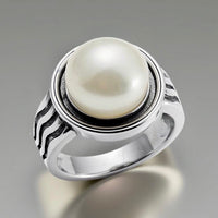 Freshwater Pearl Neap Tide Silver Ring