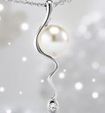 Cultured Freshwater Pearl Mitchell Falls Zirconia Silver 925 Pendant