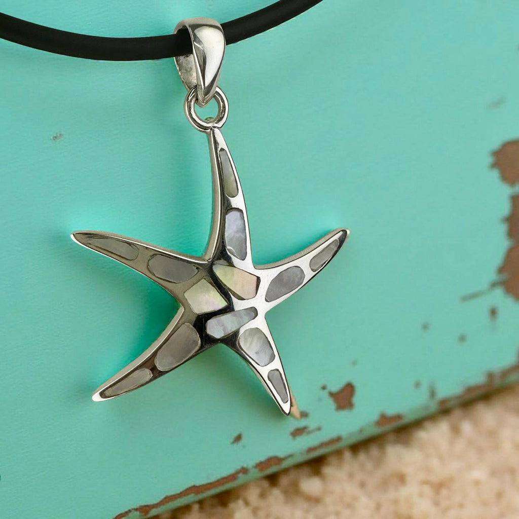 Mother of Pearl Silver 925 Starfish Pendant