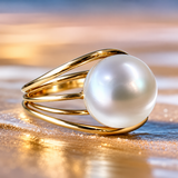 9ct Broome Pearl Ring "Big Tide Times"