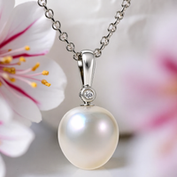 Broome Pearl 9ct White Diamond Enhancer