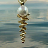 Cultured Broome Pearl 9ct Gold Staircase Big Moon Rising Large