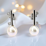 Freshwater Pearl Staircase Silver 925 Earrings Kuri Bay