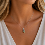 Australian Opal Translucent Opal Sterling Silver Zirconia Pendant