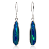 Australian Opal Colours of Broome Drop Silver Earrings