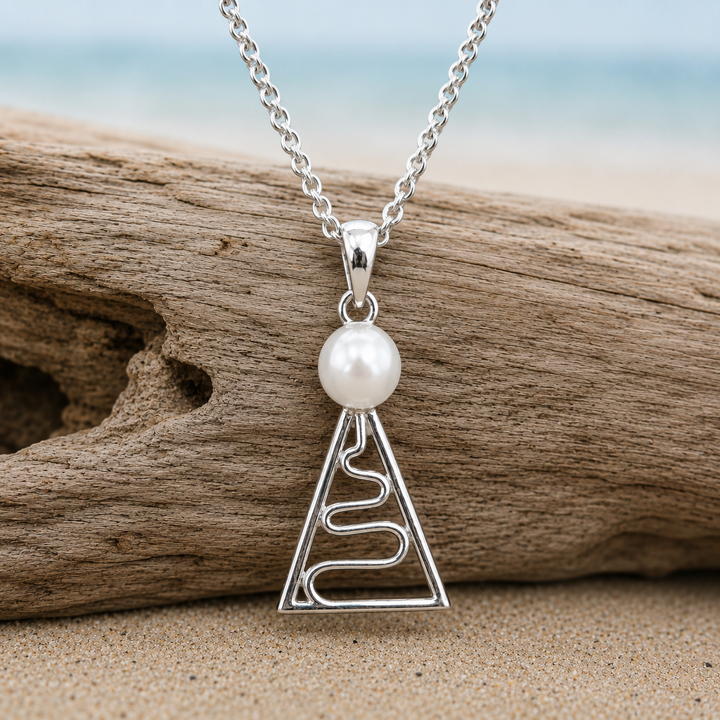Cultured Freshwater Pearl Staircase Pendant