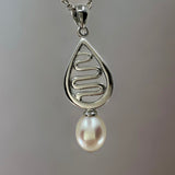 Bay View Staircase to the Moon Freshwater Pearl Silver Pendant