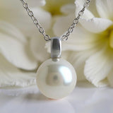 Broome Button Pearl 9ct White Gold Pendant