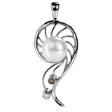 Flawless Broome Pearl 18ct White Gold Diamond Mangrove Pendant