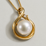 South Sea Pearl Fancy Swirl Diamond Pendant