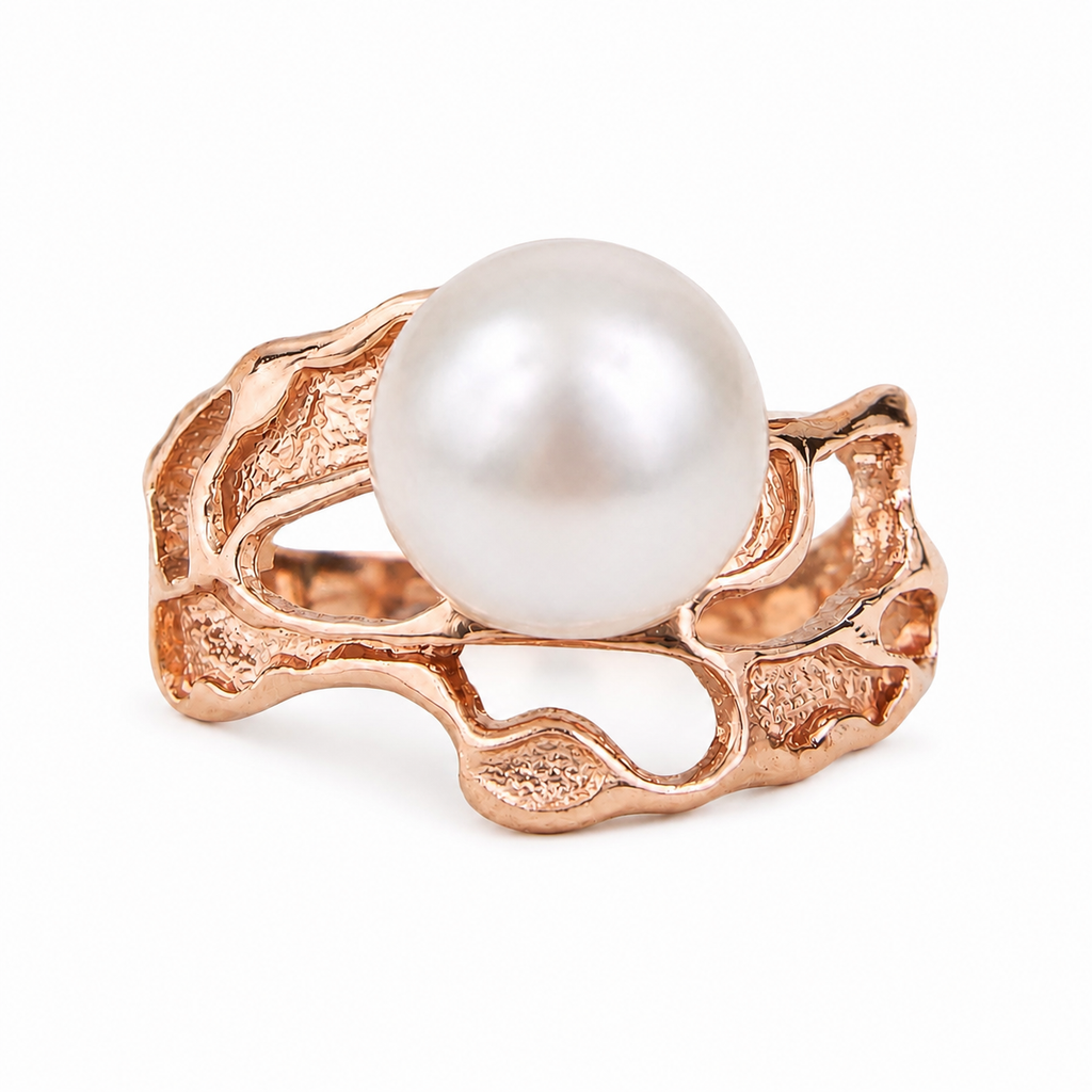 Broome Pearl 9ct Rose Gold 'Seaweed' Ring