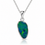 Australian Opal Sterling Silver 925 Freeform Pendant